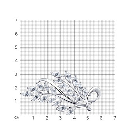 Брошь Diamant - Серебро 925, Фианит (арт. 94-140-00485-1)