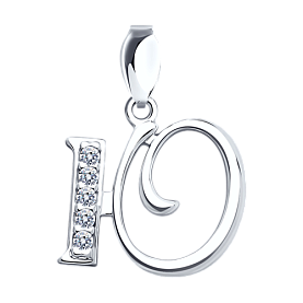 Подвеска SOKOLOV - Серебро 925, Фианит (арт. 94030460)