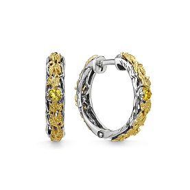 Серьги Дар - Серебро 925, Муассанит (арт. С-5190рлзс16139)