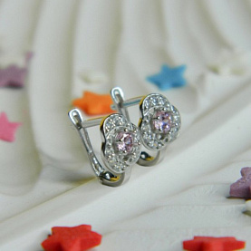 Серьги Галатея - Серебро 925, Фианит (арт. 3269.7)