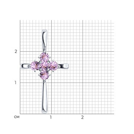 Подвеска SOKOLOV - Серебро 925, Аметист (арт. 92030723)