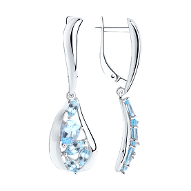 Серьги SOKOLOV - Серебро 925, Топаз (арт. 92022334)