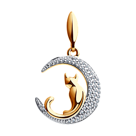 Подвеска SOKOLOV - Золото 375, Фианит (арт. 034577-4)