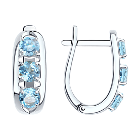 Серьги SOKOLOV - Серебро 925, Топаз (арт. 92022569)