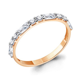 Кольцо Аквамарин - Золото 585, Фианит (арт. 67244А.1)