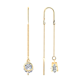 Серьги SOKOLOV - Серебро 925, Фианит (арт. 93021048)