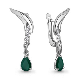 Серьги Аквамарин - Серебро 925, Агат (арт. 4966509А.5)