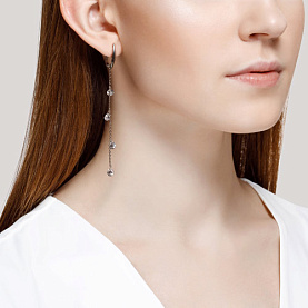 Серьги SOKOLOV - Серебро 925, Фианит (арт. 94023935)