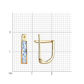 Серьги SOKOLOV - Золото 375, Фианит (арт. 021500-4)