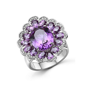 Кольцо Дар - Серебро 925, Синтетический александрит, Фианит (арт. К-5270рс94600)