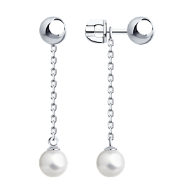 Серьги SOKOLOV - Серебро 925, Жемчуг культивированный (арт. 94024795)