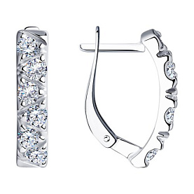 Серьги SOKOLOV - Серебро 925, Фианит (арт. 94022567)