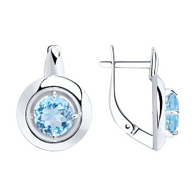 Серьги Diamant - Серебро 925, Топаз (арт. 94-320-00782-1)