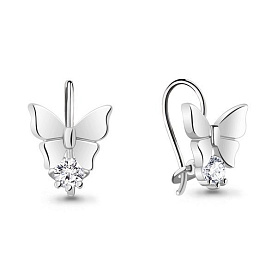 Серьги Аквамарин - Серебро 925, Фианит (арт. 48780А.5)