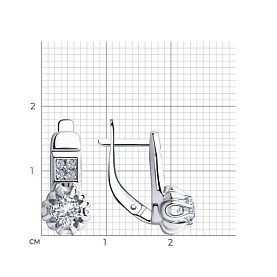 Серьги Diamant - Серебро 925, Фианит (арт. 94-120-00421-1)