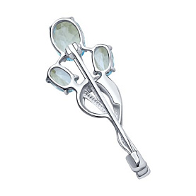 Брошь Diamant - Серебро 925, Топаз (арт. 94-340-01165-1)