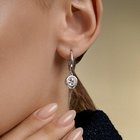 Серьги Diamant - Серебро 925, Фианит (арт. 94-121-00094-1)