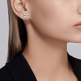 Серьги SOKOLOV - Серебро 925, Фианит, Эмаль (арт. 94026097)