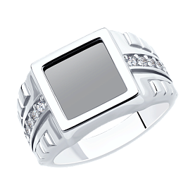 Кольцо Diamant - Серебро 925, Синтетическая шпинель, Фианит (арт. 94-112-00497-1)