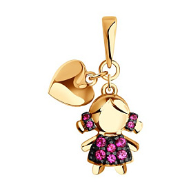 Подвеска SOKOLOV - Золото 585, Фианит (арт. 034909)