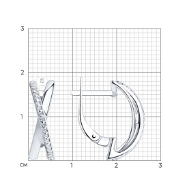 Серьги SOKOLOV - Серебро 925, Фианит (арт. 94022220)