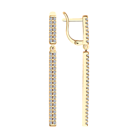 Серьги SOKOLOV - Серебро 925, Фианит (арт. 93020639)