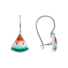 Серьги Diamant - Серебро 925, Эмаль (арт. 94-120-01532-1)