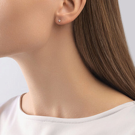 Серьга SOKOLOV - Золото 585, Фианит (арт. 170023)