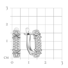 Серьги Talant - Серебро 925, Фианит (арт. 10-72-0001-15385)