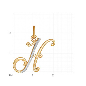 Подвеска SOKOLOV - Золото 375, Фианит (арт. 034536-4)