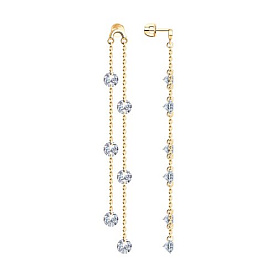 Серьги SOKOLOV - Серебро 925, Фианит (арт. 93021061)