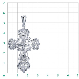 Крест Атолл - Серебро 925 (арт. 3308-925)