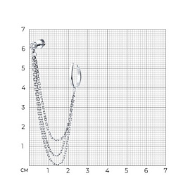Серьга SOKOLOV - Серебро 925, Фианит (арт. 94170244)