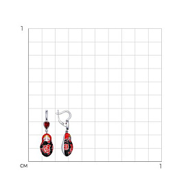 Серьги SOKOLOV - Серебро 925, Фианит, Эмаль (арт. 94021287)