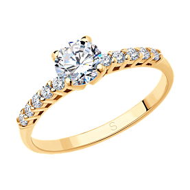 Кольцо SOKOLOV - Серебро 925, Фианит (арт. 93010036)