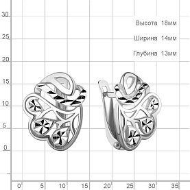 Серьги Аквамарин - Серебро 925 (арт. 34045.5)