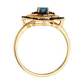 Кольцо SOKOLOV - Золото 585, Топаз, Фианит (арт. 717177)