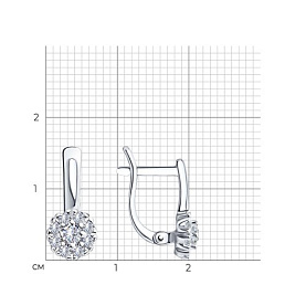 Серьги SOKOLOV - Серебро 925, Фианит (арт. 94021908)