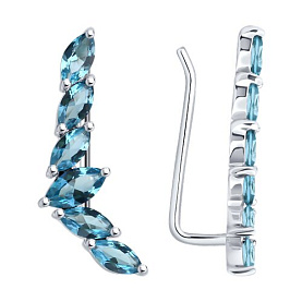 Серьги Diamant - Серебро 925, Синтетический ситалл (арт. 94-320-02173-1)