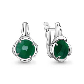 Серьги Аквамарин - Серебро 925, Агат (арт. 45027309.5)