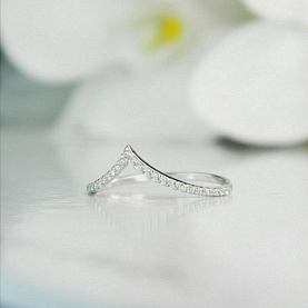 Кольцо Галатея - Серебро 925, Фианит (арт. 2818.1)