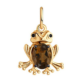 Подвеска SOKOLOV - Серебро 925, Раухтопаз, Фианит (арт. 92030755)