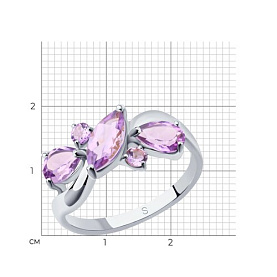 Кольцо SOKOLOV - Серебро 925, Аметист (арт. 92011658)