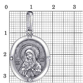 Подвеска Красная пресня - Серебро 925 (арт. 53814812)