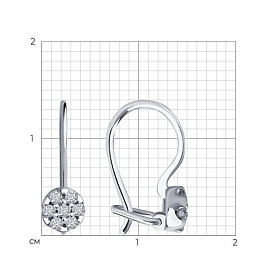 Серьги SOKOLOV - Серебро 925, Фианит (арт. 94021307)