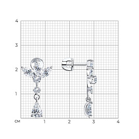Серьги SOKOLOV - Серебро 925, Фианит (арт. 94024823)