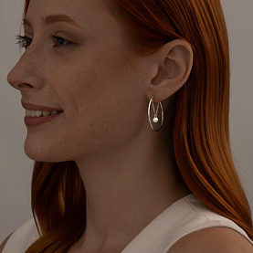 Серьги SOKOLOV - Серебро 925, Жемчуг имитация (арт. 94140095)