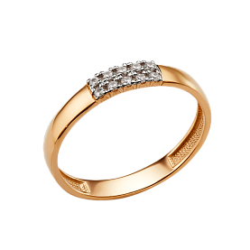 Кольцо ЮФ Династия - Золото 585, Фианит (арт. 000851-1102)