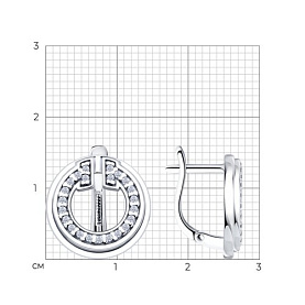 Серьги Diamant - Серебро 925, Фианит (арт. 94-120-02271-1)