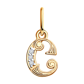 Подвеска SOKOLOV - Золото 585, Фианит (арт. 033831)